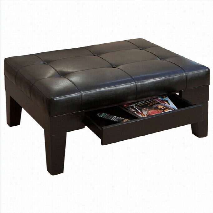 Trent Home Gotham Storage Ottoman  In Dark Espresso