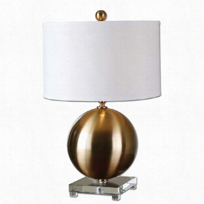 Uttermost Laton Brass Sphere Table Lamp