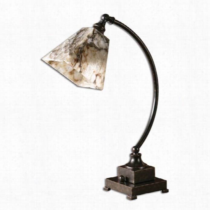 Uttermost Mmarius Task Marble Buffet Lamp With Oil Rubbed Bronze Metal