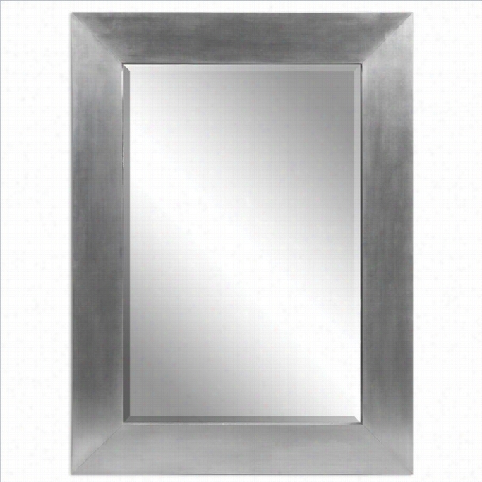 Uttermost Martle Contemporary Wall Mirror In Soft Sheen Aluminum