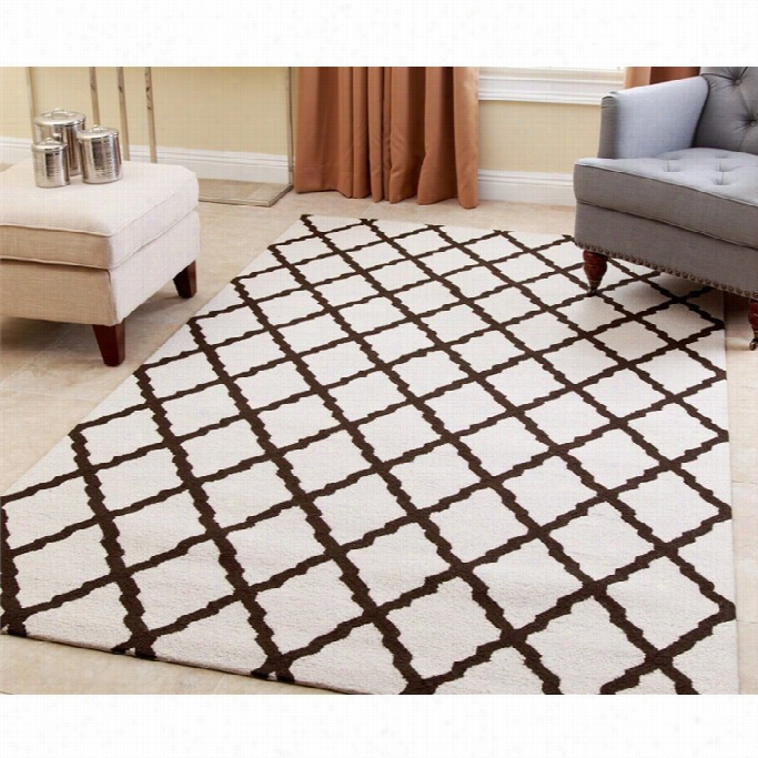 Abbyson Living Bossh 3' X 5' New Zealand Wool Rug  In Dark Brown