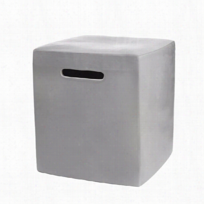 Abbyson Liviing Ceramic Garden Stool In Gray