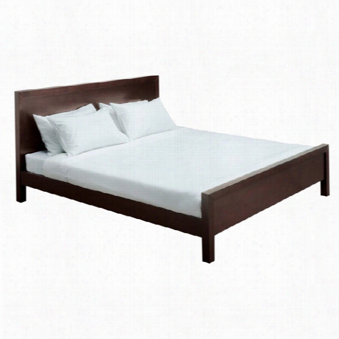 Abbyson Licing  Gilton Wood King Panel Bed In Cappuccino
