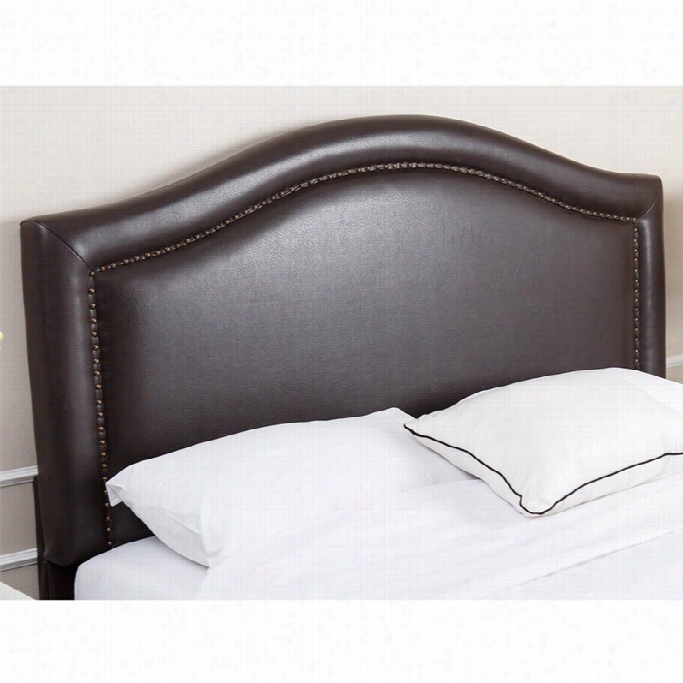 Abbyson Living Ternton Leather Upholstered Ful Queen Headboard
