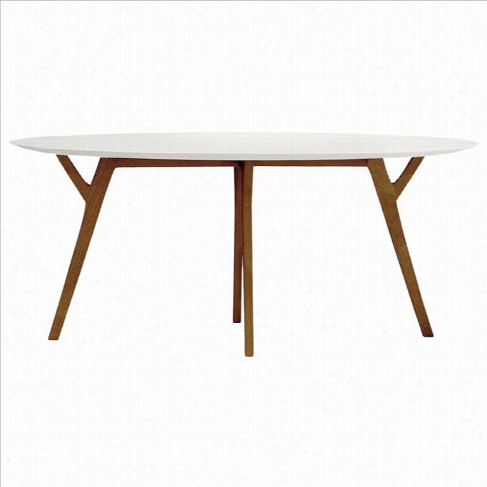 Aeon Furniture Steve Dining Tabl In White And Ash