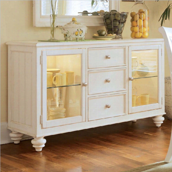 American Drew Camden China Buffet Credenza In Buttermik