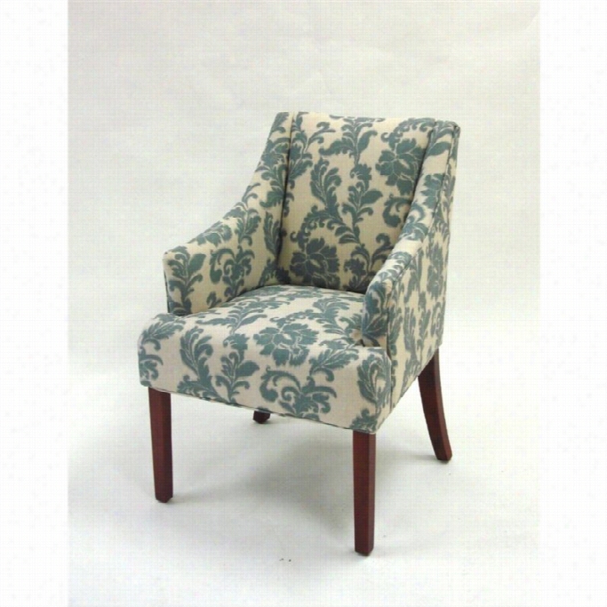 Armsn Living Ikat Fabric Accent Chair In Ikat Slate