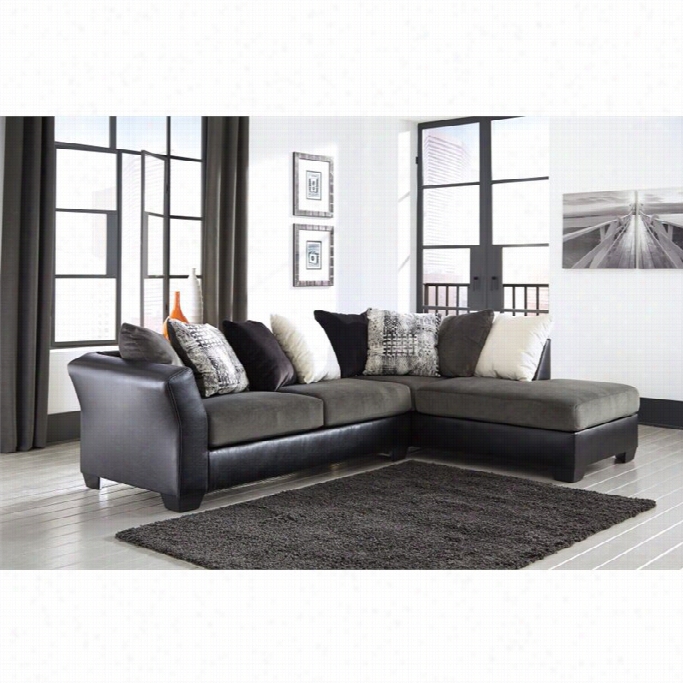 Ashley Arm Ant Right Facing 2 Drama Sectional In Beony