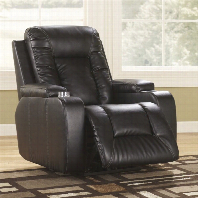 Ashley Furniture Matinee Leather Zero Wall Reclinr In Eclipse