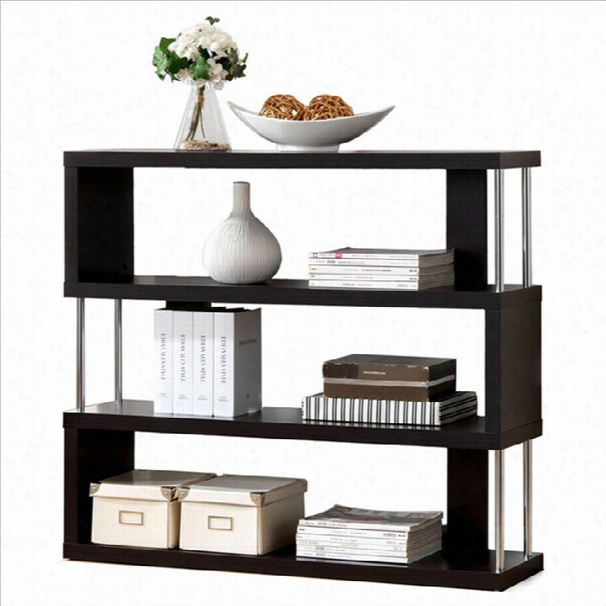 Baxton Studio Barnes Bookcase In Dark Brown