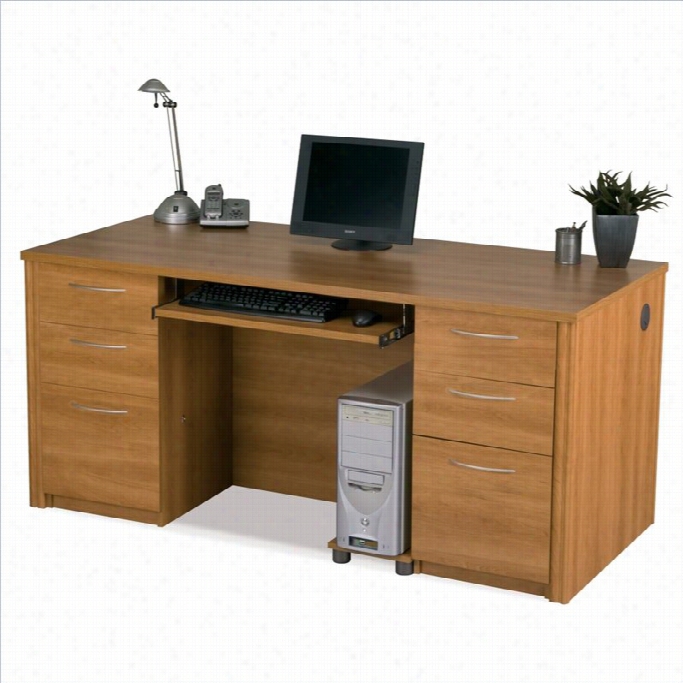 Bestar Embassy Executive Desk Kid In Cappuccino Cherry