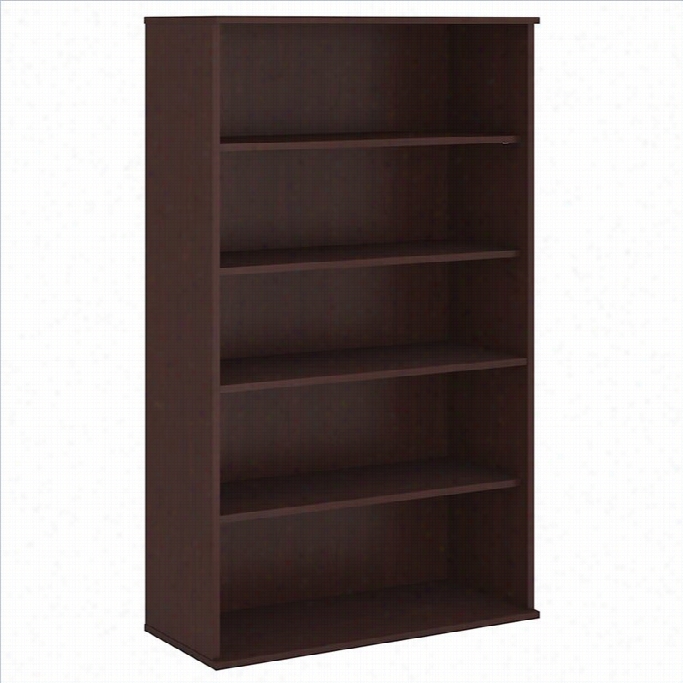 Bush Bbf 66h 5 Shoal Bookcase In Harvest Cherry