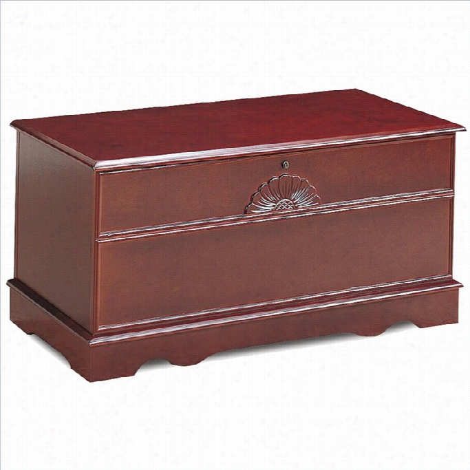 Coaster Cedar Chest With Locking Cover In Cherry