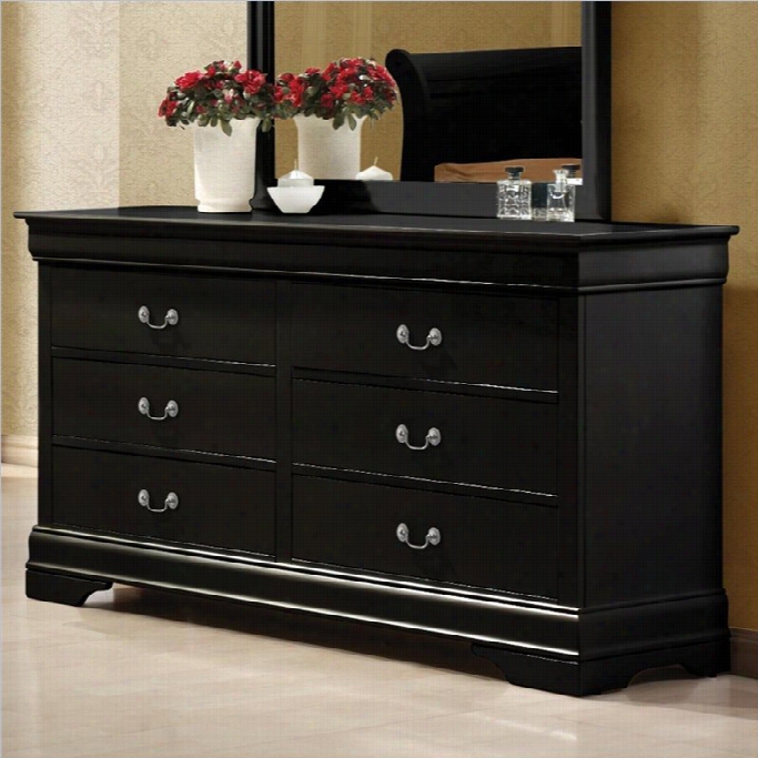 Coaster Louis Philippe 6 Drawer Double Dresser In  Dismal