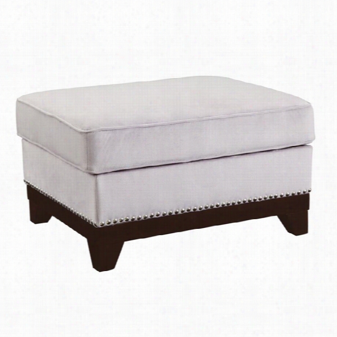 Coaster Mason Velvet 37 Storage Ottoman In Blue Grey