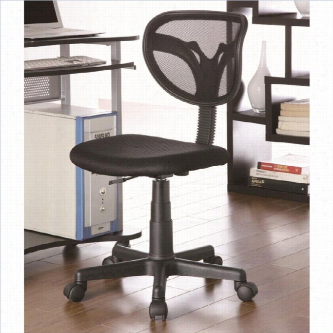Coaster Mesh Adjustable Height Task Office  Chair In Blsck