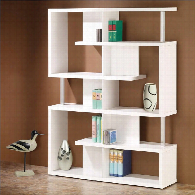 Coaster Modern Cube Bookcase In White