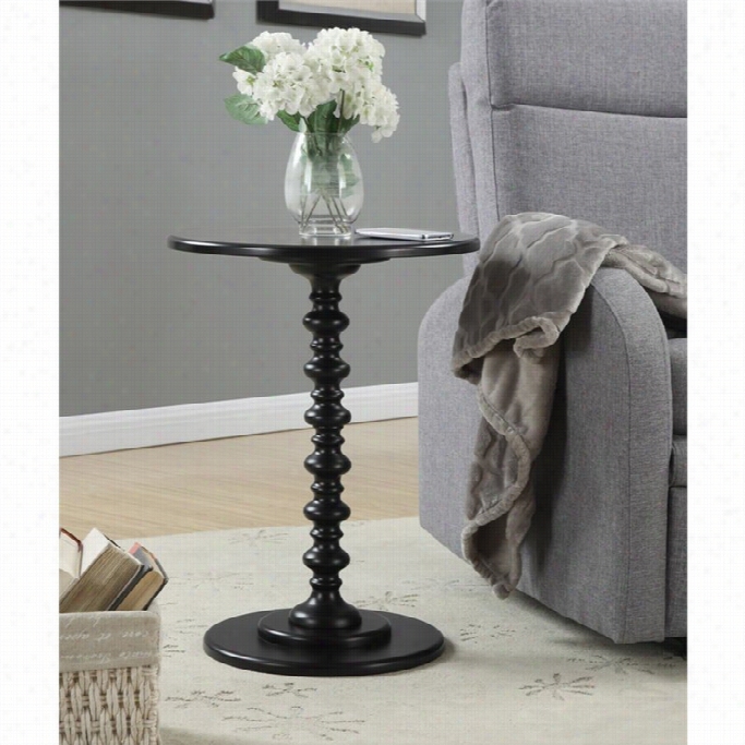 Convenience Concepts Palm Beach Spindle Table In Black