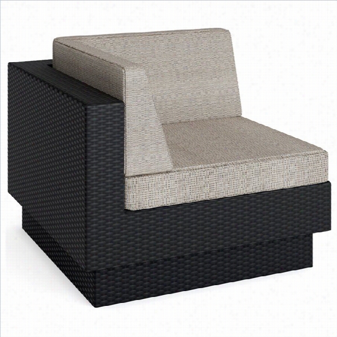 Corliving Par K Terrace Corner Seat In Textured Black