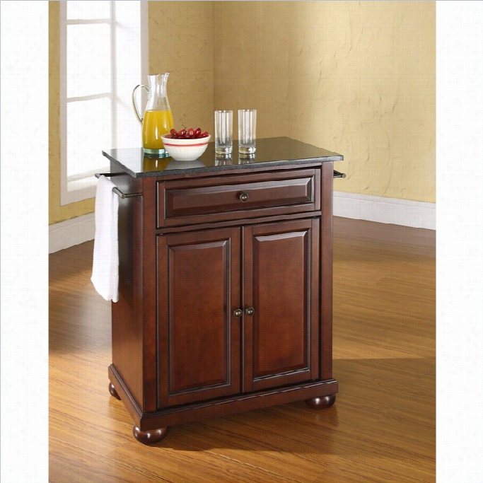 Crosley Furniture Alexandria Black Granite Top Mahogany Ki Tchen Island