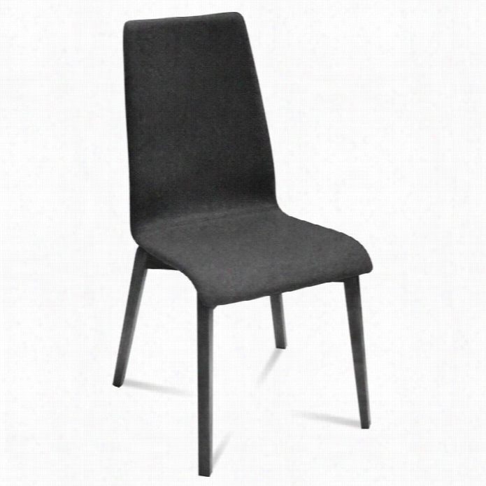 Domitalia Jill-l Dining Chair In Dark Grey And Anthracite