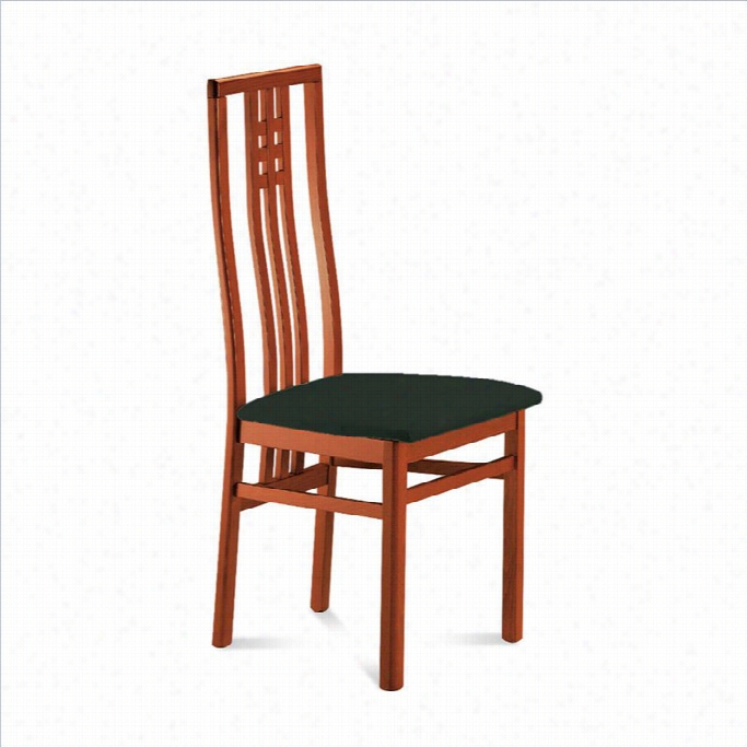 Domitalia Scala Dining Chair In Black And Wlnut