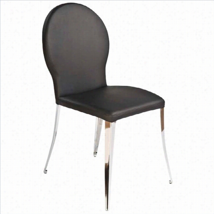 Eurostyle Farid Dining Chair In Black/chrome