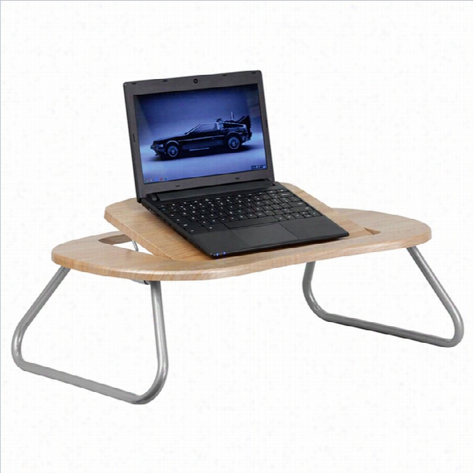 Flash Furniture Angle Computer Table With Dark Natural Top