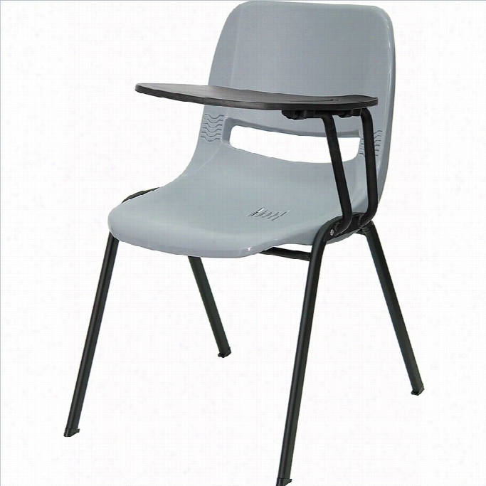 Flash Furnniture Ergonomic Shelll Guest Chair In Gray
