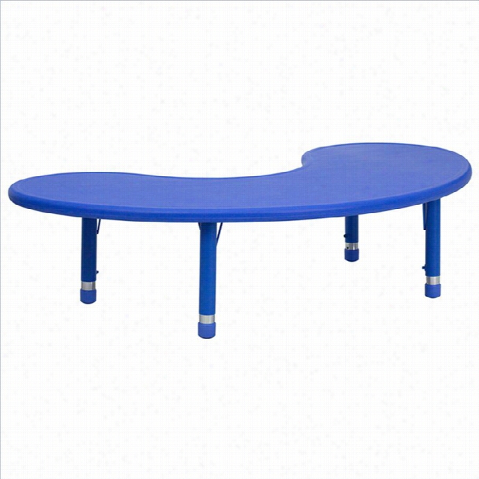 Flash Furniture Height Adjustable Half-moin Activity Stand  In Blue