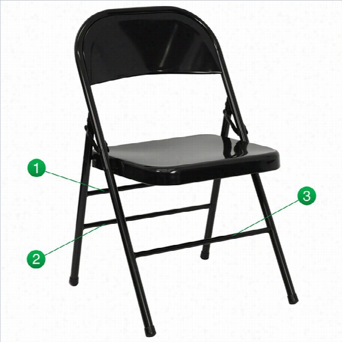 Flash Furniture He Rcules Se Ries Metal Folding Chair I N Black