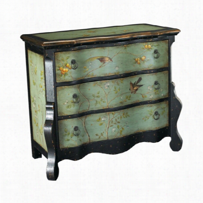 Hamamry Hidden Treasues Accent Chest In Aqua And Black Finish