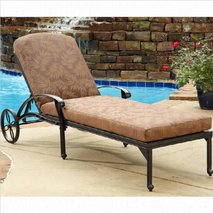 Fireside Styles Floral Blossom Chaise  Lounge Seat Of Justice With Cushion In A Charcoal Finish
