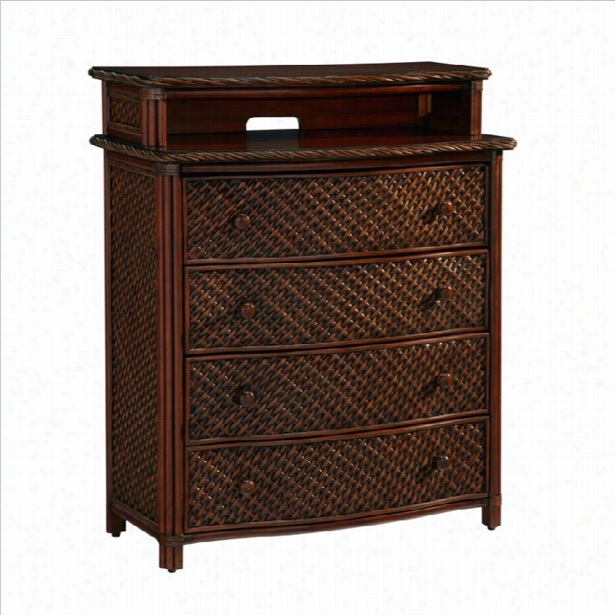 Home Styles Marco Island Media Chest In Refined Cinnamon Finish