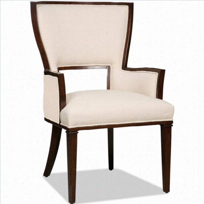 Hooker Furniture Brookhaven Fabric Arm Chair In Cherry