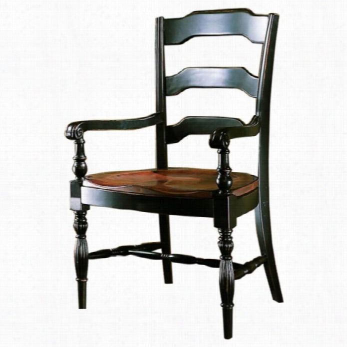 Hooker Furniture Indigo Creekarm Dining Chair In Rub-through Black
