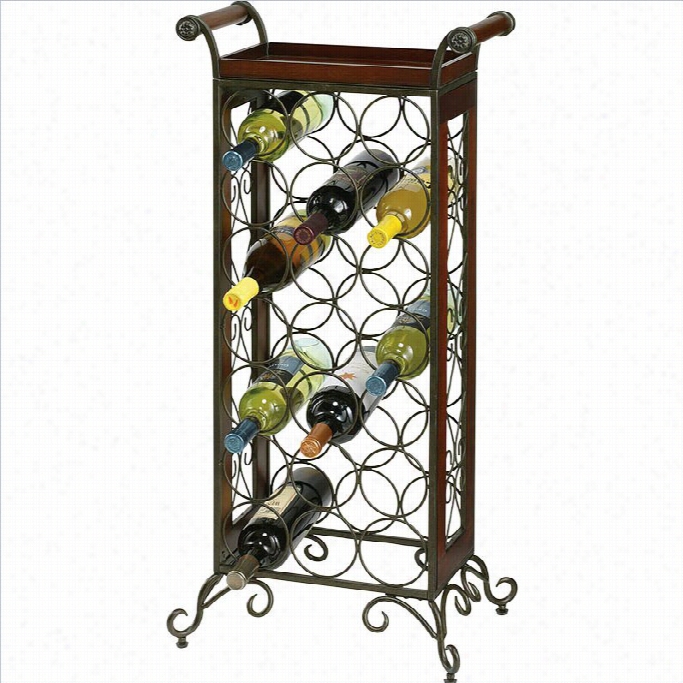 Howard Miller Wine Storage Butlr In Warm Gray And Americana Cherry