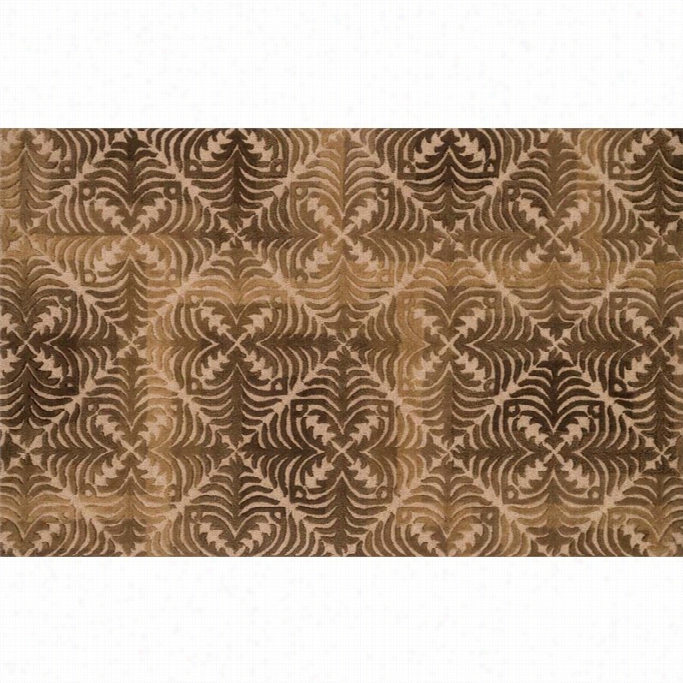 Loloi Alexi 5' X 7'6 Hand Tufted Wool Rug  In Camel And Brown
