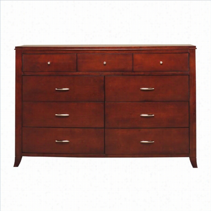 Modus Brighton 9 Drawer Doublee Dresser In Cinnamon