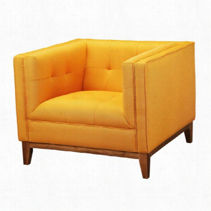 Moe's Pancini Upholstered Club Chair In Yelloow