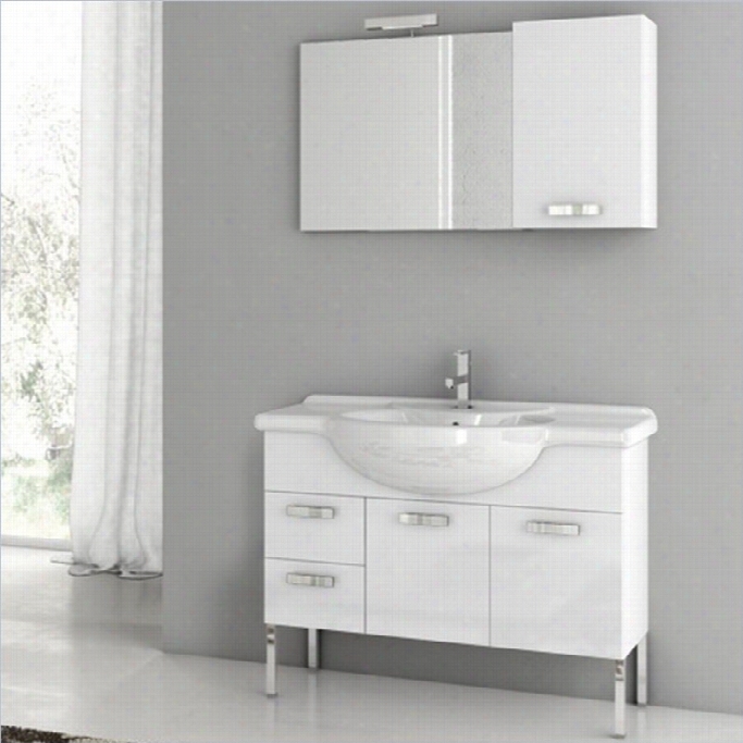 Nameek's Acf 40 Phinex 6 Piece Standing Bathroom Vanity  Set In Glossy White