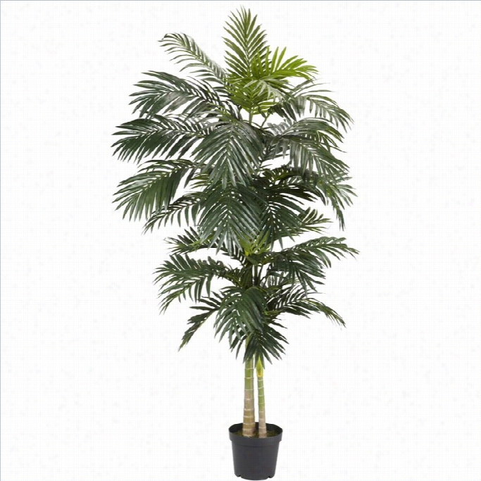 Nearly Natural8' Golden Cane Pal Silk Tree In Green