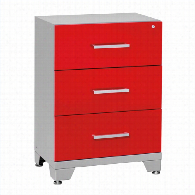 Newage Performance Series Tool Storage Garage Cabinet In Red
