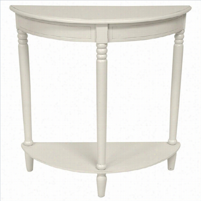 Eastern Ffurniture 3 1 Half Round Consol Etable In White