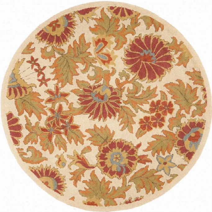 Safavieh Blossom Ivory Country Rug - Round 4'