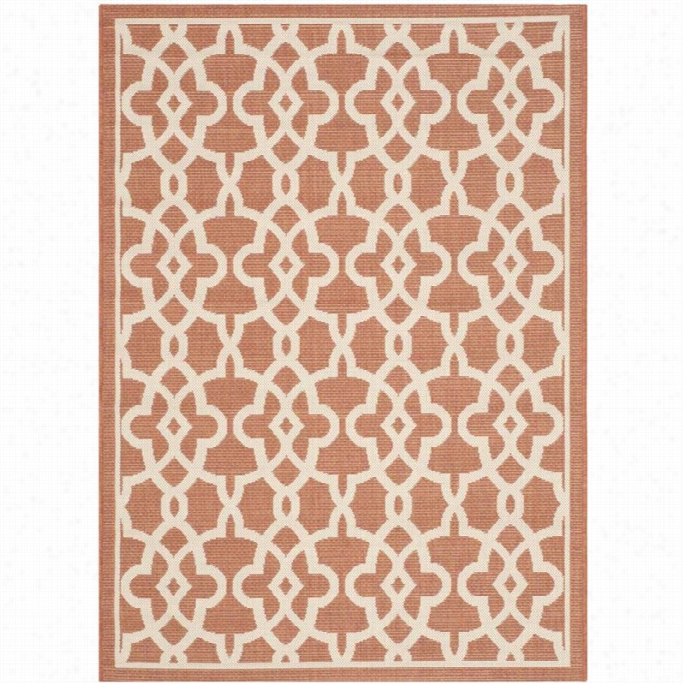 Safavieh Courtyard Terracotta Indoor Outdoor Rug - 2'7 X 5'