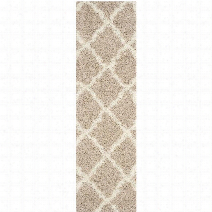 Safavieh Dallas Shag Beige  Shag Rug - 2'3 X 8'