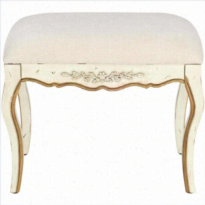 Safavieh Diane Fir Forest Hand-painted Bench In White