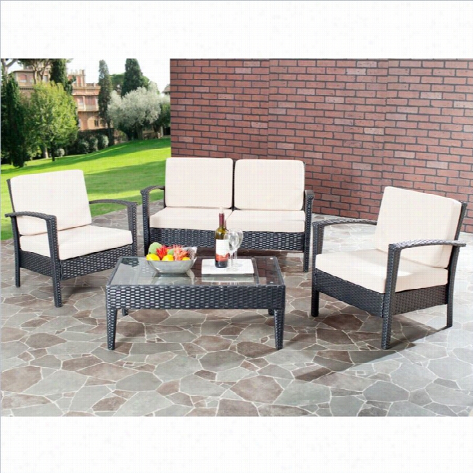 Safavieh Watson Aluminum 4 Piece Set In Brown