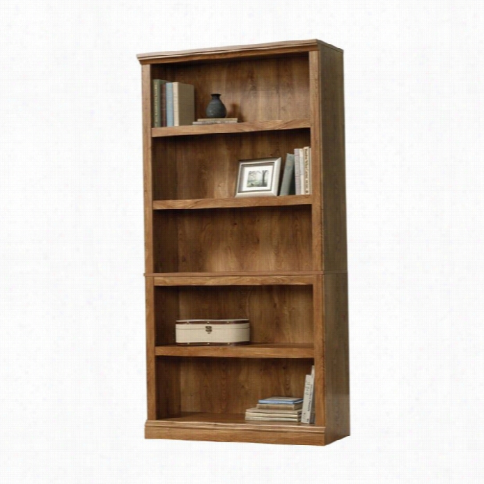 Sauder 5 Shelf Bookcase In American Chrstnut